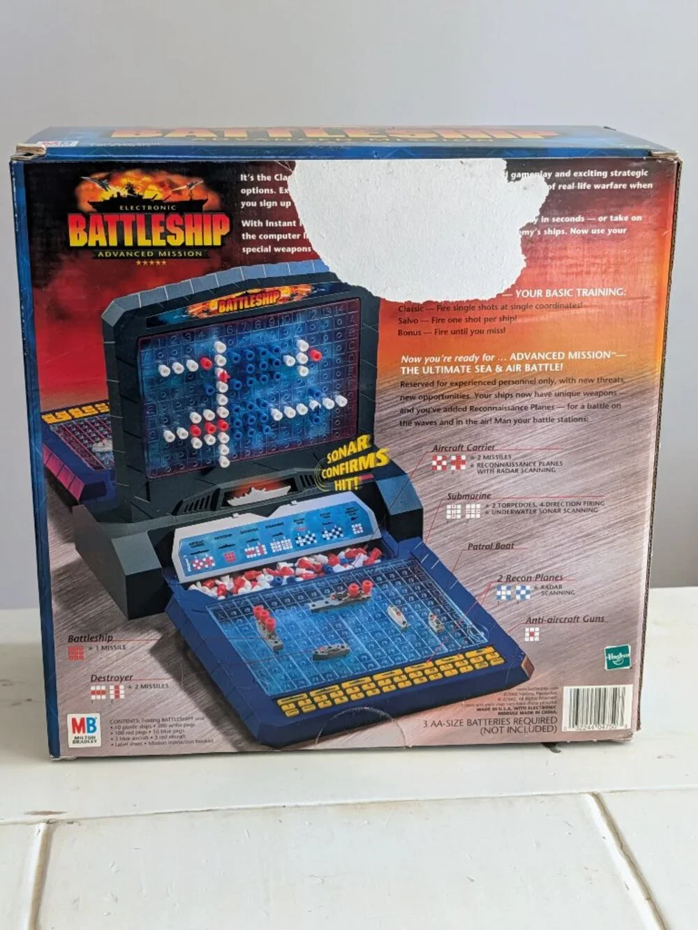 2000 Electronic Advanced Mission Battleship Game Complete Tested Works Hasbro MB